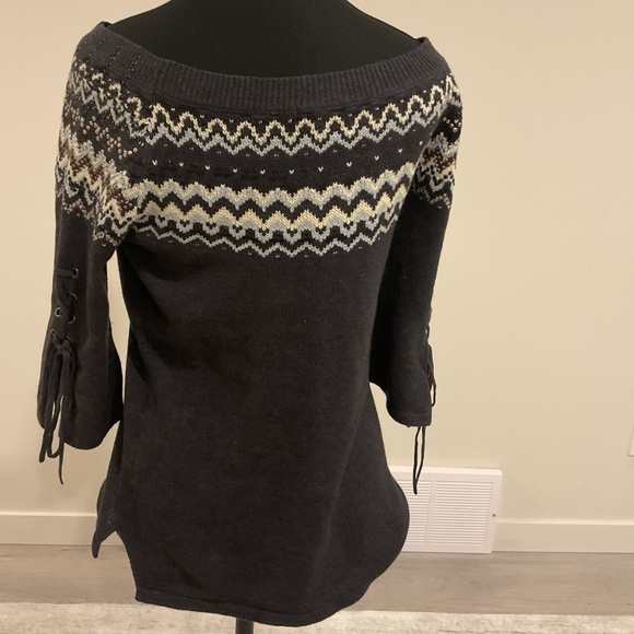 VENUS Fair aisle Sweater with 3/4 sleeves . - Picture 3 of 7